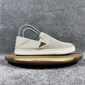 OluKai Pehuea 20271-2020 Women’s Sz 7.5 Tan Beige Mesh Slip On Casual Shoes Used